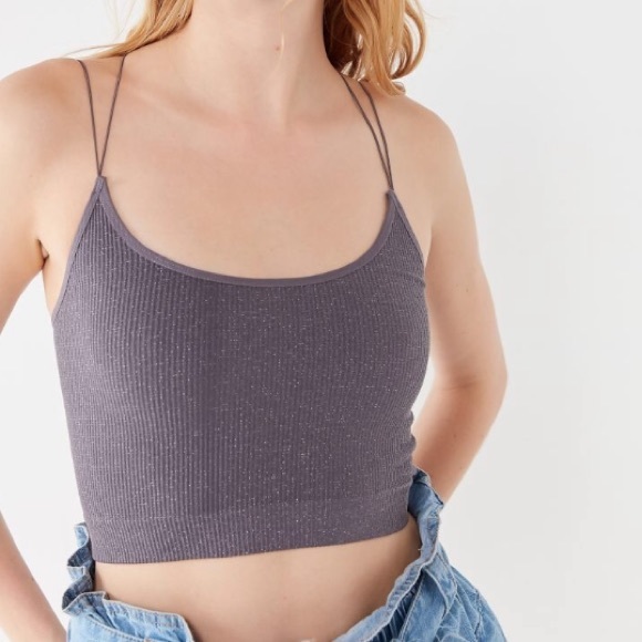 Out from under purple sparkly crop top - Picture 2 of 5